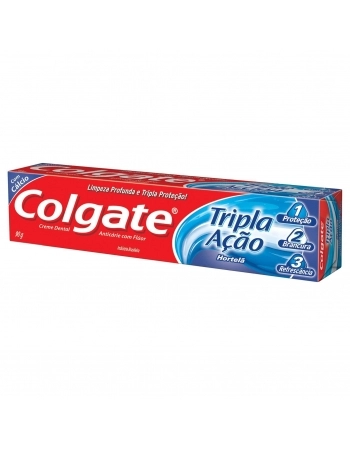 CREME DENTAL COLGATE TRIPLA AÇÃO HORTELÃ 90G