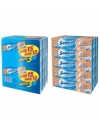 CREME DENTAL SORRISO DENTES BRANCOS 180G LEVE 15 PAGUE 12