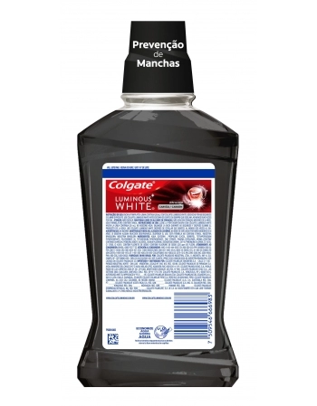 ENXAGUANTE BUCAL COLGATE LUMINOUS WHITE CARVÃO 500ML