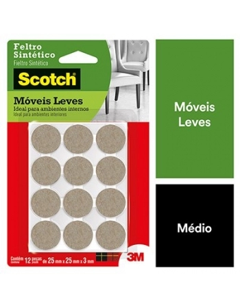 FELTRO SCOTCH MARROM REDONDO G