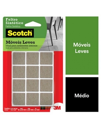 FELTRO SCOTCH MARROM REDONDO P