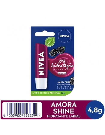 LIP CARE NIVEA AMORA SHINE PROTETOR LABIAL 4,8G