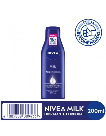 NIVEA Loção Hidratante Milk Pele seca a extrasseca 200ml