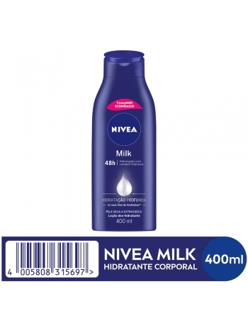 NIVEA Loção Hidratante Milk Pele seca a extrasseca 400ml