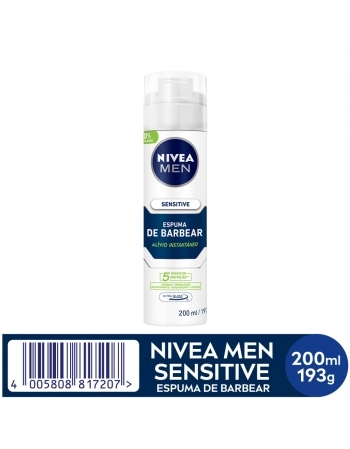 NIVEA FOR MEN ESPUMA DE BARBEAR SENSITIVE 200ML