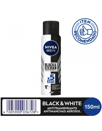 DESODORANTE AEROSOL NIVEA MEN BLACK&WHITE POWER 150 ML