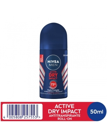 DESODORANTE ROLL ON NIVEA MEN DRY IMPACT 50ML