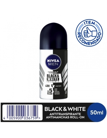 DESODORANTE ROLL ON NIVEA MEN BLACK&WHITE POWER 50ML