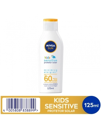 NIVEA SUN PROTETOR SOLAR KIDS SENSITIVE FPS60 125ML