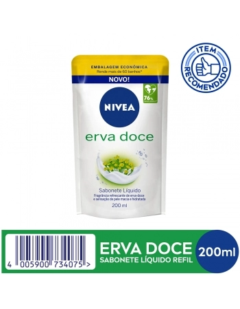 SABONETE LÍQUIDO ERVA DOCE - EMBALAGEM ECONÔMICA 200ML