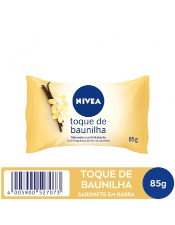 SABONETE EM BARRA NIVEA TOQUE DE BAUNILHA COM HIDRATANTE 85G