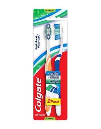 ESCOVA DENTAL TRIPLA AÇÃO MÉDIA L2P1