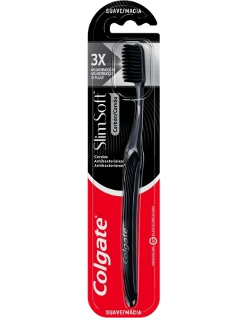 ESCOVA DENTAL COLGATE SLIM SOFT BLACK MACIA BLISTER 1 UNIDADES