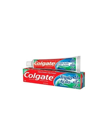 CREME DENTAL COLGATE TRIPLA AÇÃO MENTA ORIGINAL 90G 3X