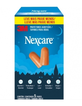 PROTETOR AUDITIVO NEXCARE C/5