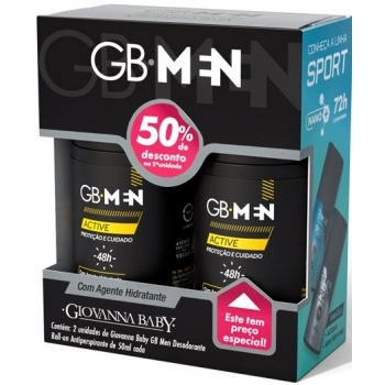 GB MEN PROMOPACK 2 ROLLON ACTIVE 50%