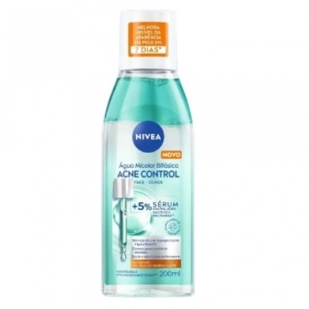 ÁGUA MICELAR BIFÁSICA SEM PERFUME NIVEA ACNE CONTROL FRASCO 200ML