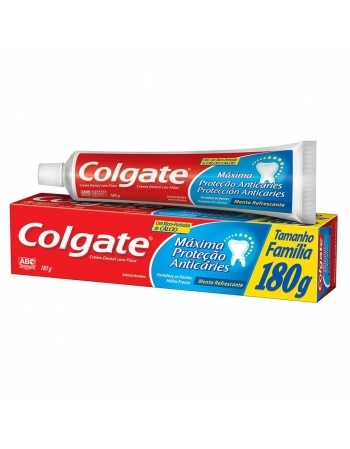 CREME DENTAL COLGATE MÁXIMA PROTEÇÃO ANTICÁRIES 180G