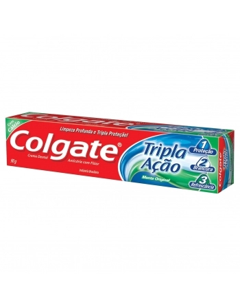 CREME DENTAL COLGATE TRIPLA AÇÃO 90G